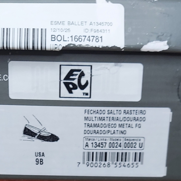 Arezzo Esme Ballet Elegant Gold Women's Flats Size 9B (Medium Width) NWT - Picture 10 of 11